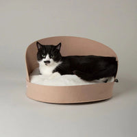 Scruffs Stockholm Round Felt Cat Bed - Tan 44cm