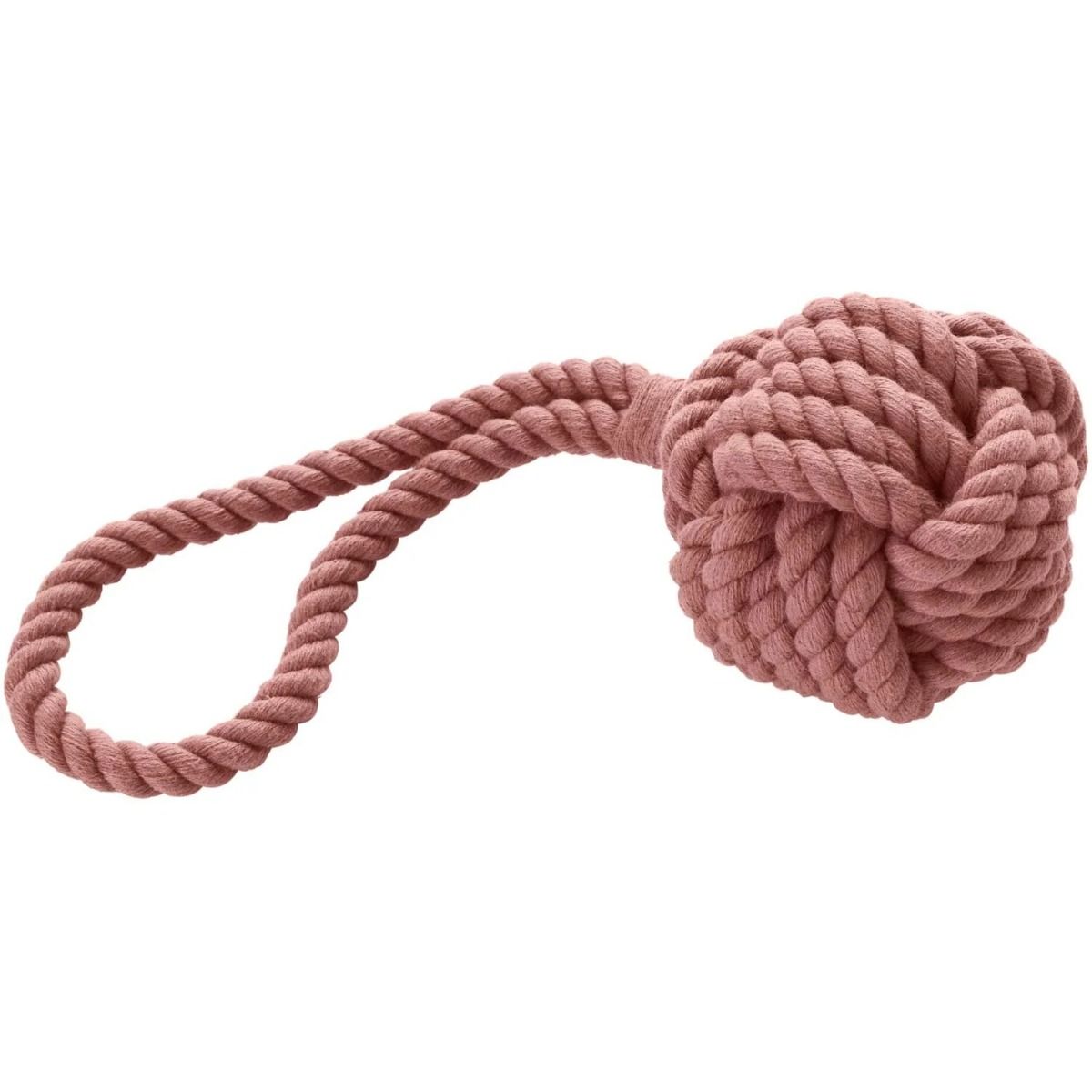 Hunter Inari Ball with Handloop Dog Toy - Pastel Red 6CM