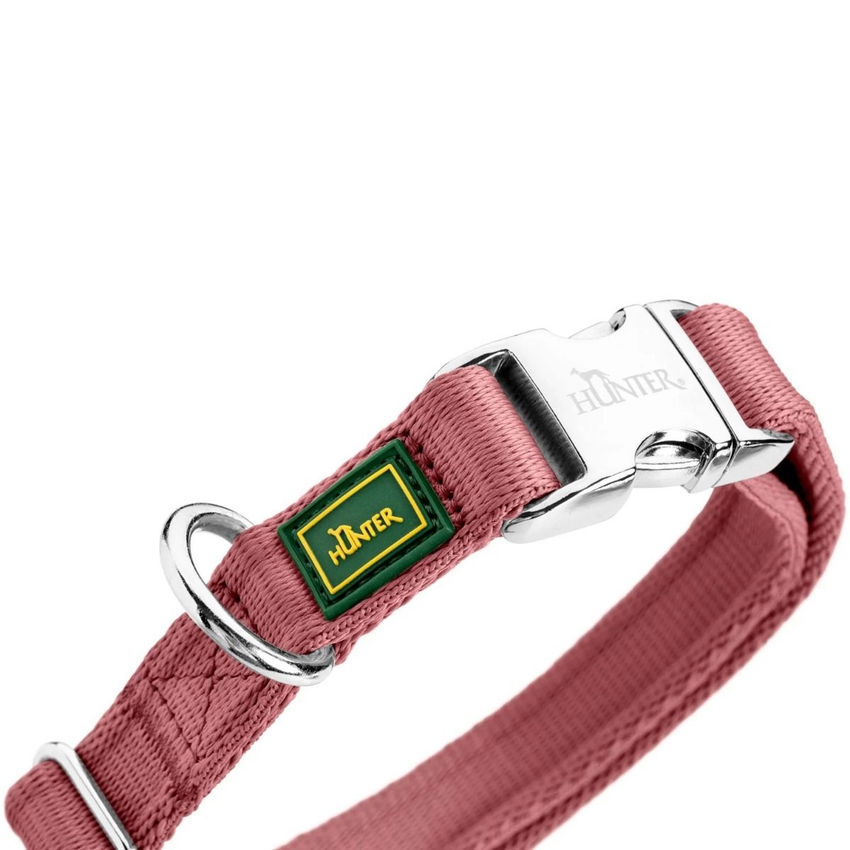 Hunter Inari Vario Basic Alu-Strong Dog Collar - Pastel Red Large