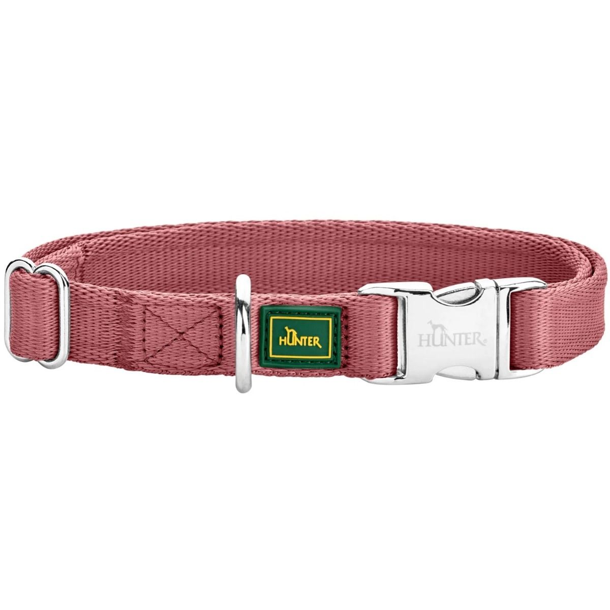 Hunter Inari Vario Basic Alu-Strong Dog Collar - Pastel Red Medium