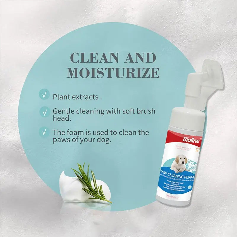 Bioline  Paw Cleaning Foam(Dog)[Volume - 150ml]