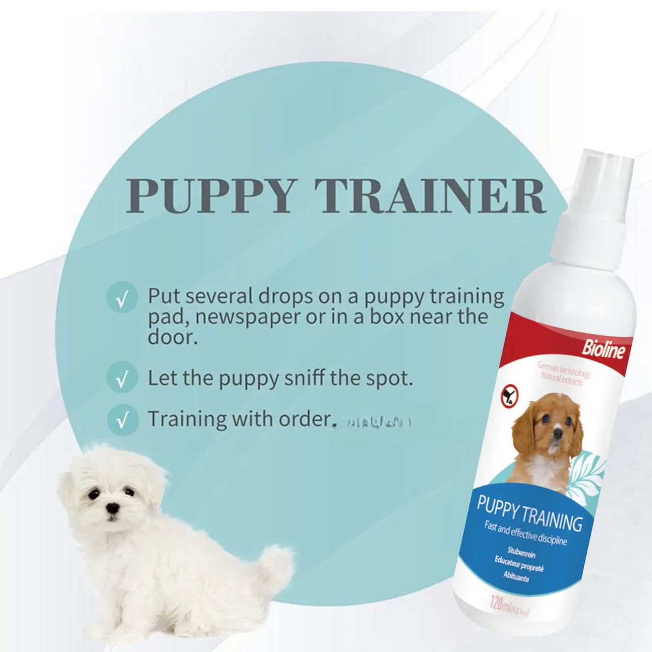 Bioline Puppy Training Spray 120ml[Volume - 120ml]