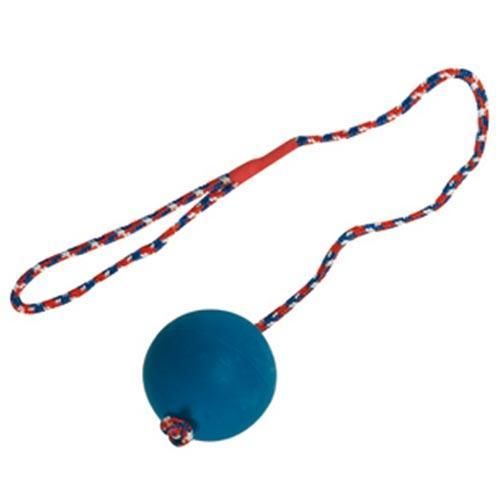 Flamingo Rura Rubber Ball on Rope Dog Toy  - 7CM