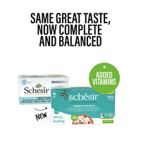 Thumbnail for Schesir Complete & Balanced Nutrition Wet Cat Food in Jelly Can[Multi pack]- Tuna With Seabreem-(6X50g)