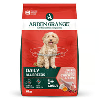 Arden Grange Daily All Breeds Adult Fresh Chicken & Rice Dry Dog Food - 6kg