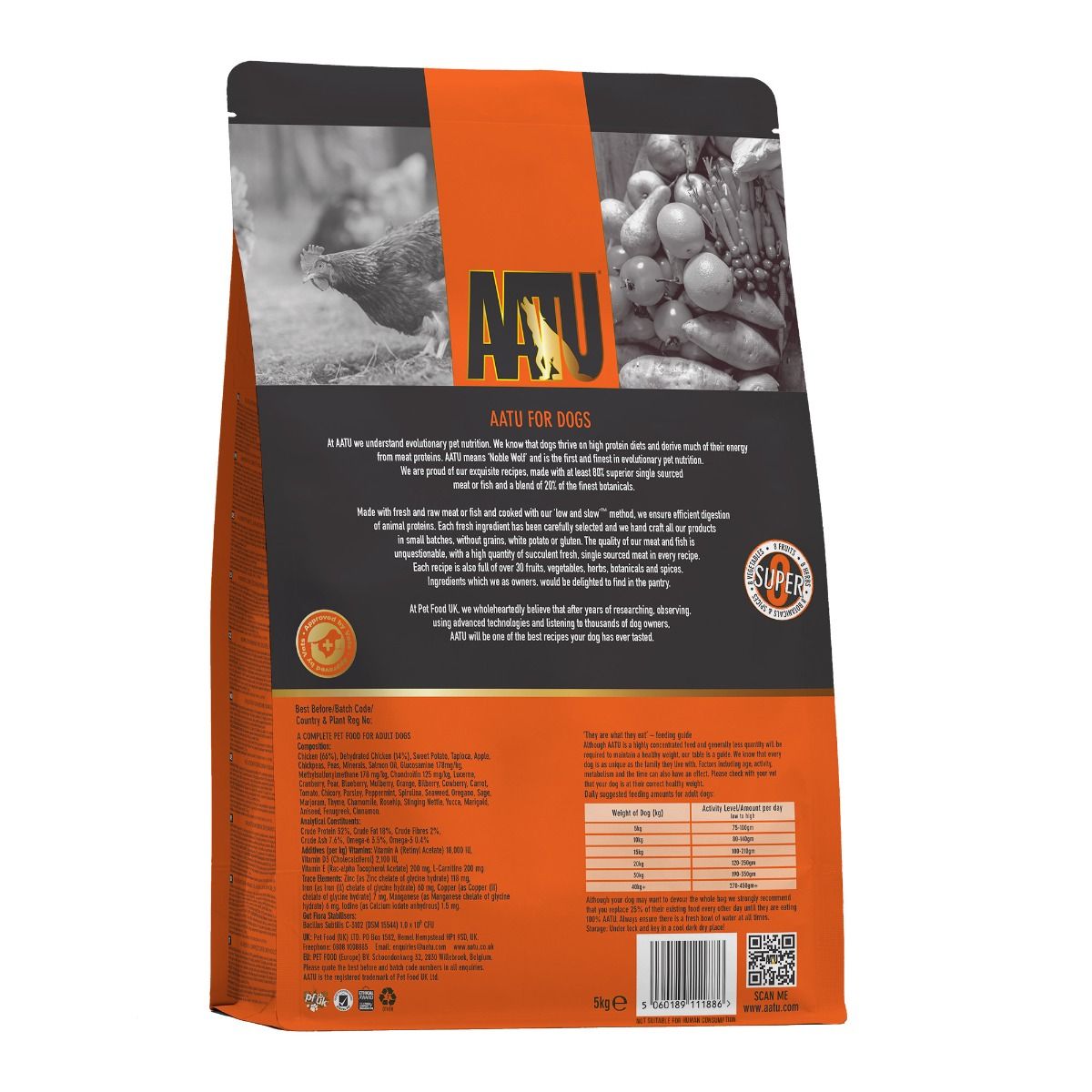 AATU Free Run Chicken Dry Dog Food - 5kg