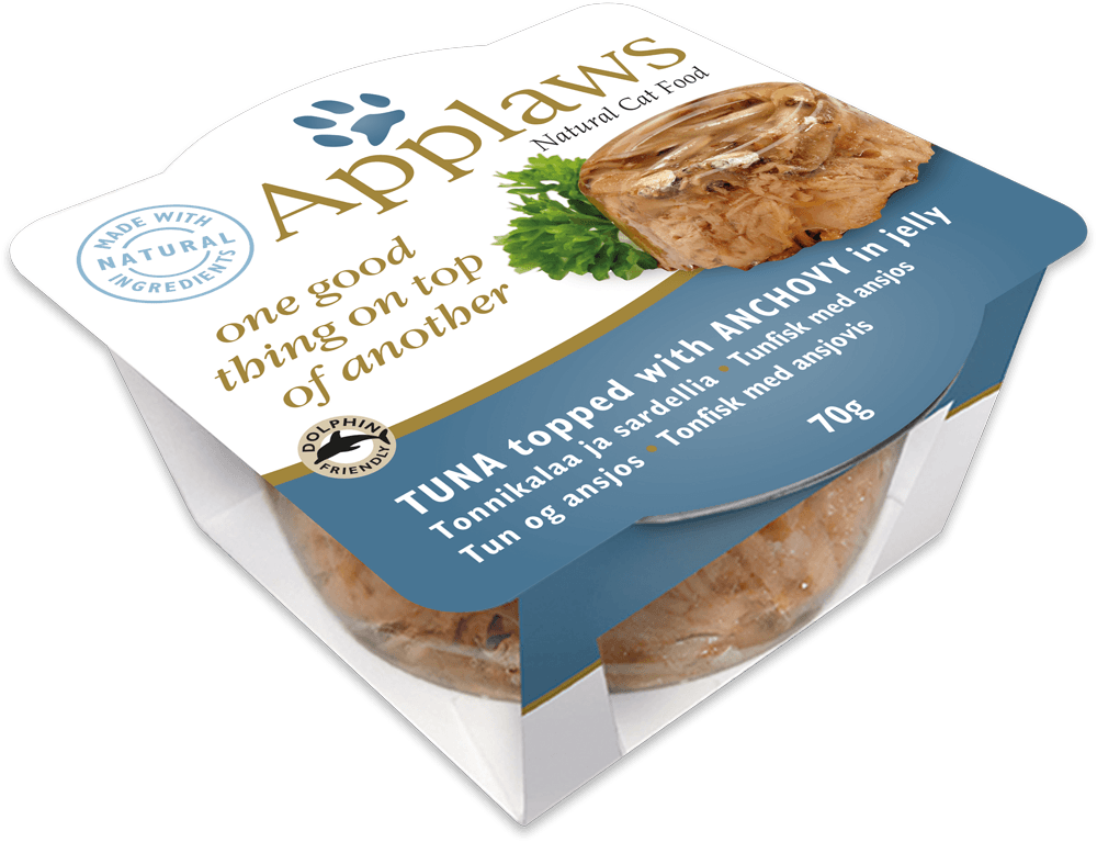 Applaws Tuna Topped with Anchovy in Jelly Adult Wet Cat Food 70g Layer - 70G