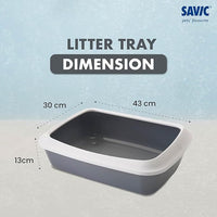 Savic Iriz Cat Litter Tray - Pale Blue 42CM