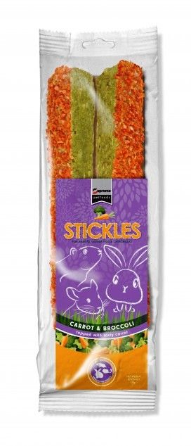 Tiny Friends Farm Stickles Carrot & Broccoli Small Animal Treats -