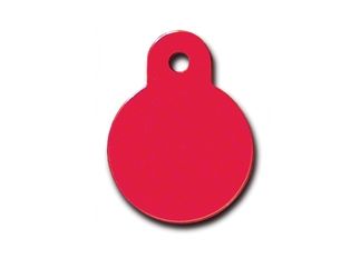 ID Tag Circle Small Anodized  - RED SMALL