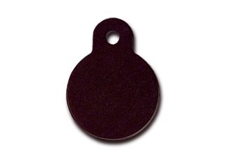 ID Tag Circle Small Anodized  - BLACK SMALL