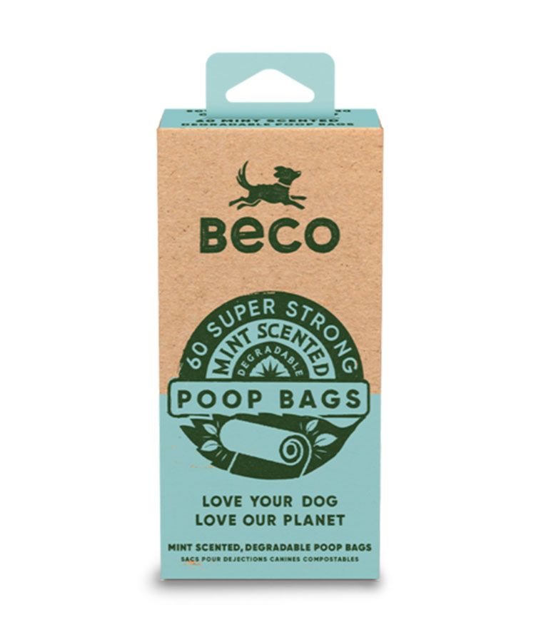 Beco Pets Mint Scented Poop Bags 60pcs - 60 pcs