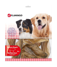 Thumbnail for Flamingo Natural Buffalo Ears Dog Treats 5pcs - 60G