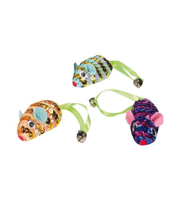 Flamingo Mouse Spiral Cat Toy - 6.5CM