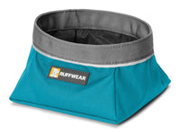 Thumbnail for Ruffwear Quencher Cinch Top Packable Dog Bowl  - BLUE L