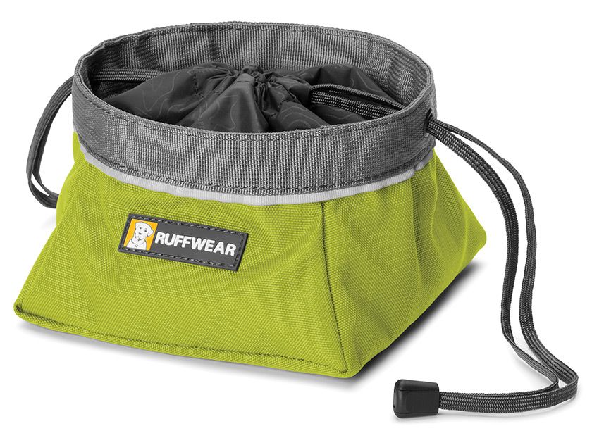 Ruffwear Quencher Cinch Top Packable Dog Bowl  - GREEN L