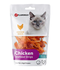 Thumbnail for Flamingo Hapki Chicken Strips Soft Cat Treats 85g - OS