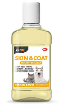 VetiQ Skin & Coat Cat & Dog Liquid 250ml - 250ML