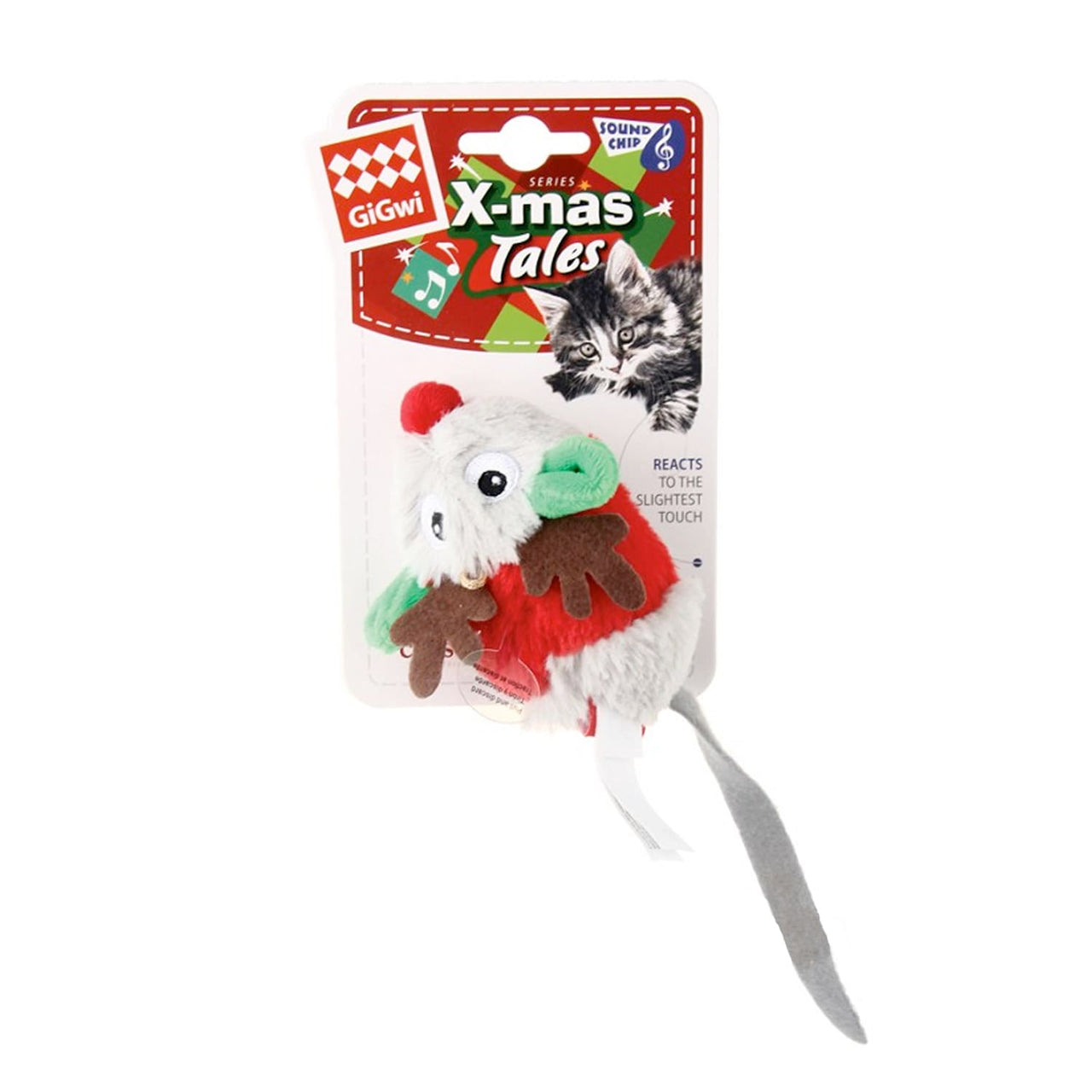 GiGwi X-mas Tales Melody Chaser Mouse – motion activated