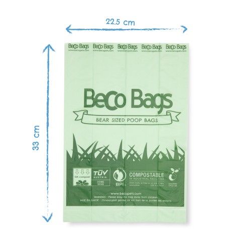 Beco Pets Unscented Compostable Poop Bags 60pcs - 60 pcs