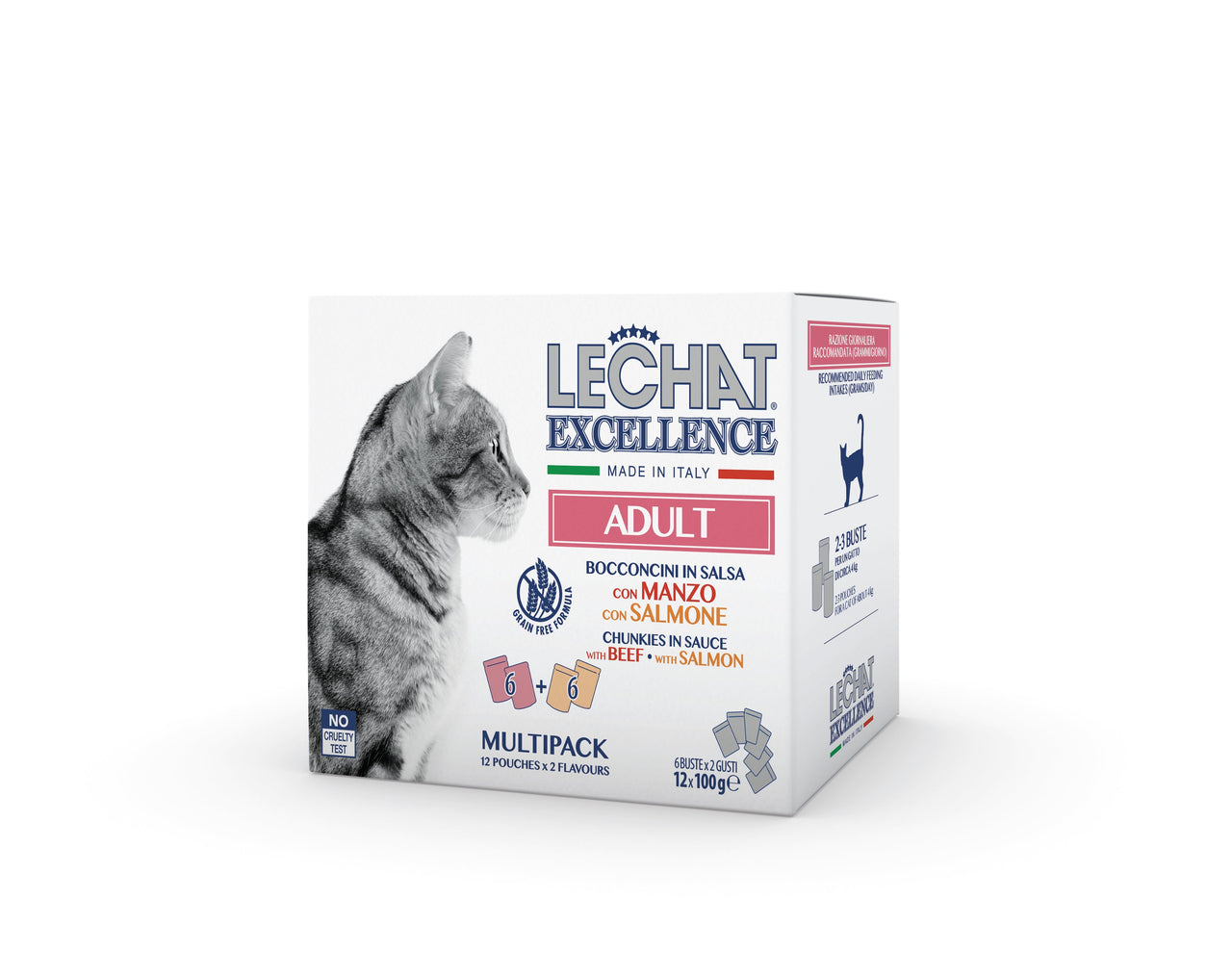 Excellence - Cat Wet Pouches MULTIPACK Adult Beef/Salmon