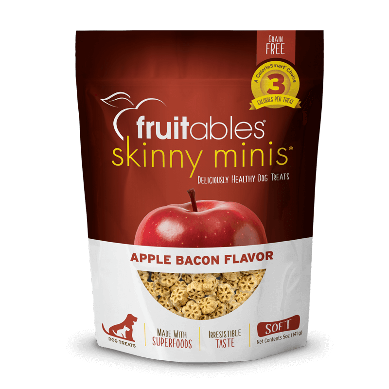 Fruitables Skinny Minis Dog Treats Apple & Bacon 5 oz