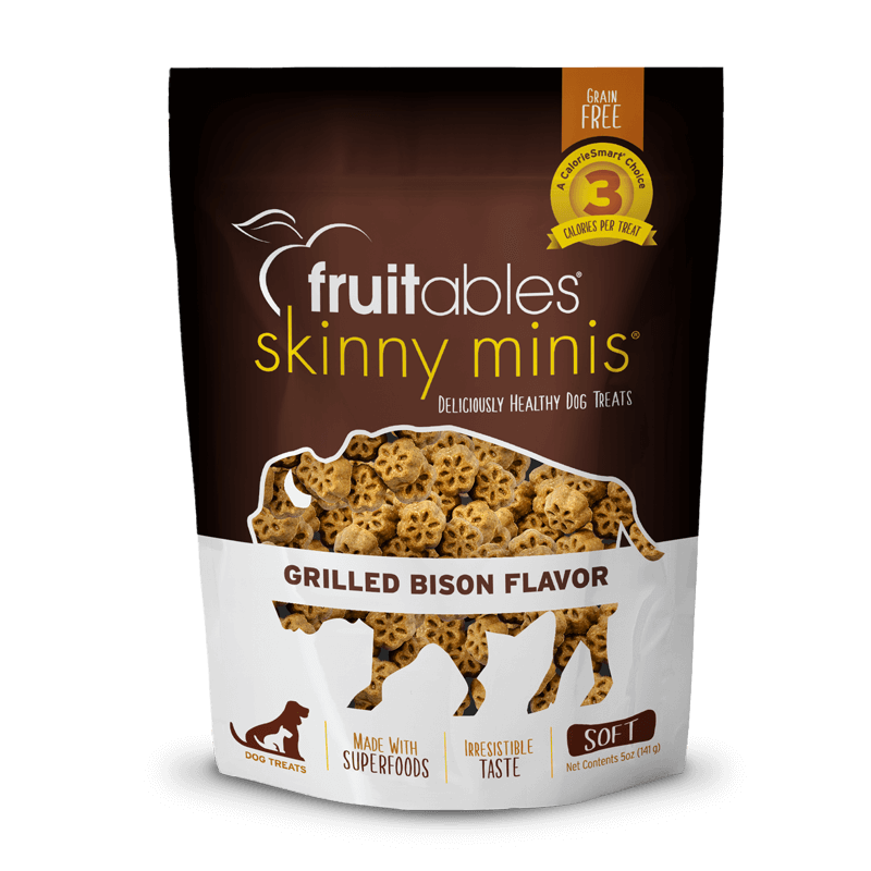 Fruitables Skinny Minis Dog Treats Grilled Bison 141 gr