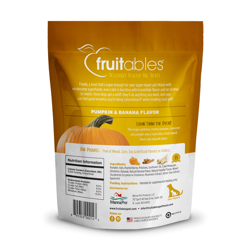 Fruitables Dog Treats Pumpkin & Banana 198gr