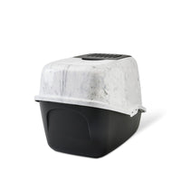 Thumbnail for Savic Nestor Toilet Home Cat Litter Box Marble - Amazon Green/Botanical Green