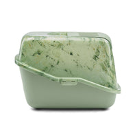 Thumbnail for Savic Nestor Toilet Home Cat Litter Box Marble - Amazon Green/Botanical Green