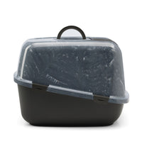 Thumbnail for Savic Nestor Toilet Home Cat Litter Box Jumbo Marble - Anthracite White/Black