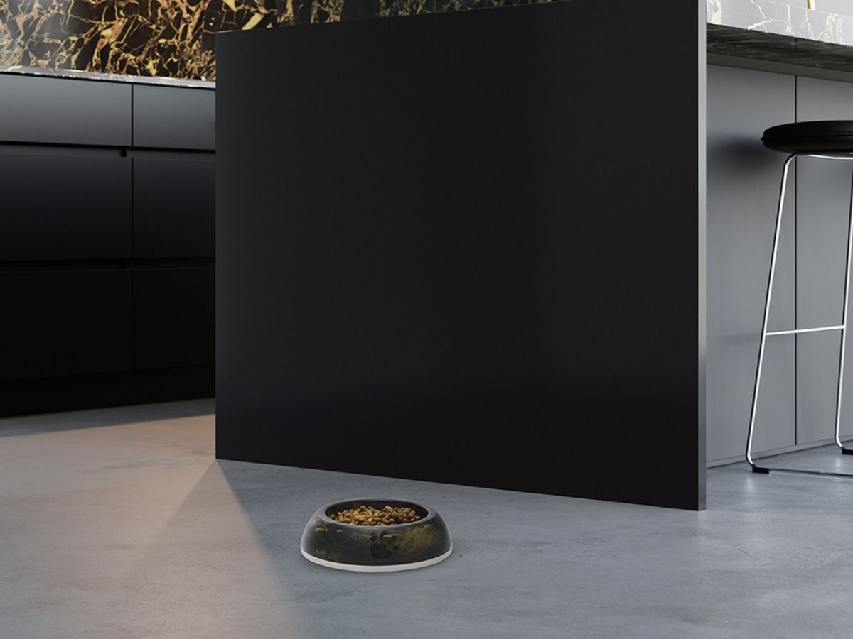 Savic Delice Dog Bowl Marble - Black/Gold 0.3l