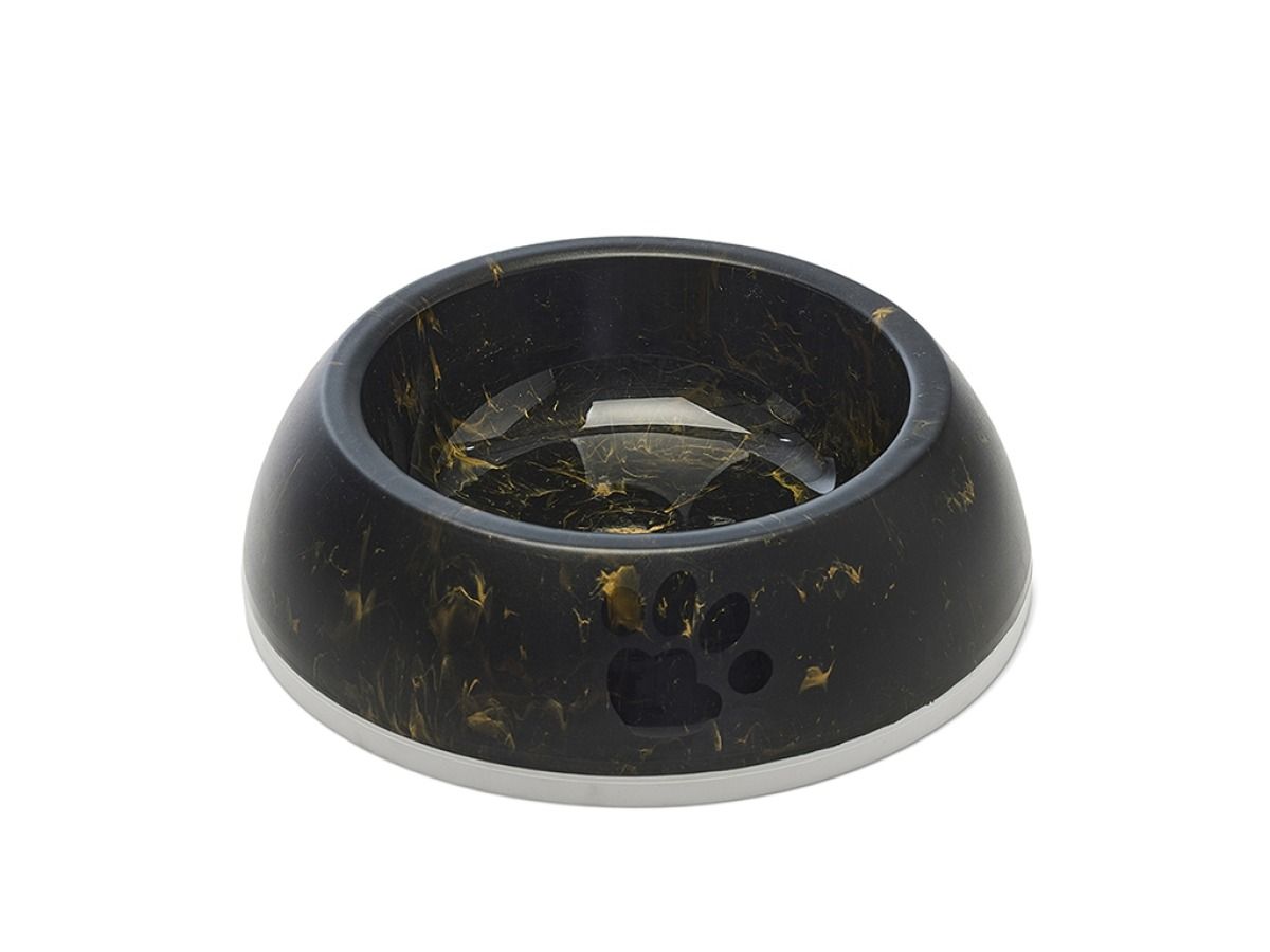 Savic Delice Dog Bowl Marble - Black/Gold 0.3l