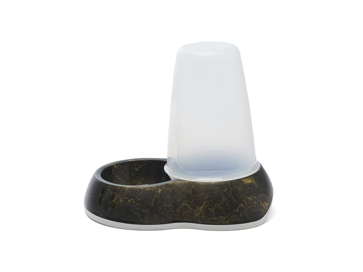 Savic Loop Pet Water Store Dispenser Marble - Black/Gold 1.5l
