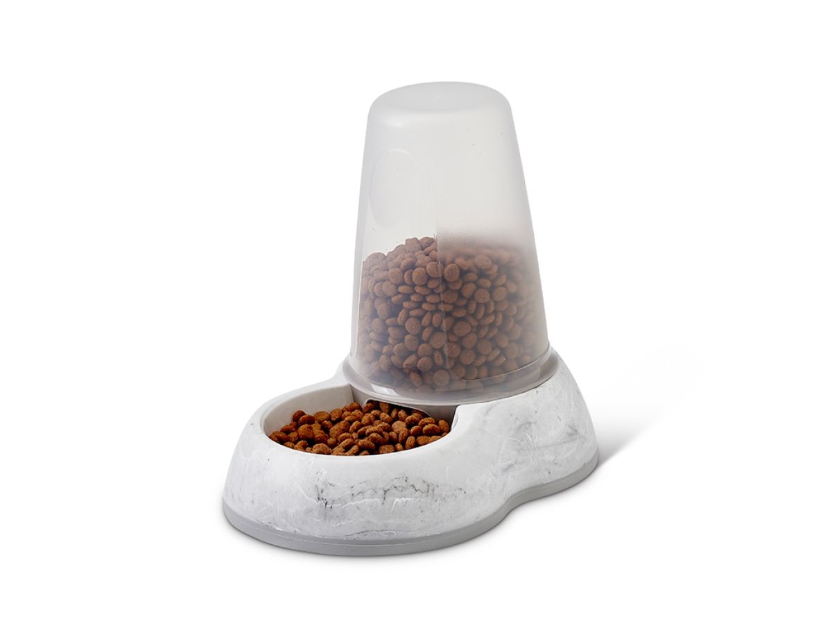 Savic Loop Pet Food Store Dispenser Marble - Grey 3.0l