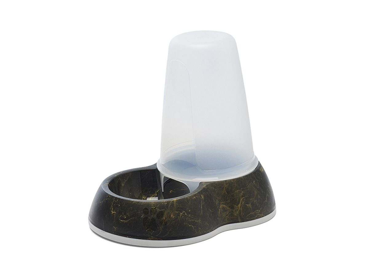 Savic Loop Pet Food Store Dispenser Marble - Black/Gold 1.5l