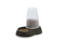 Thumbnail for Savic Loop Pet Food Store Dispenser Marble - Black/Gold 1.5l