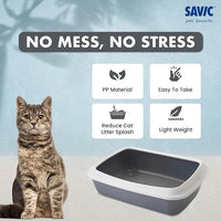 Savic Iriz Cat Litter Tray - Pale Blue 42CM