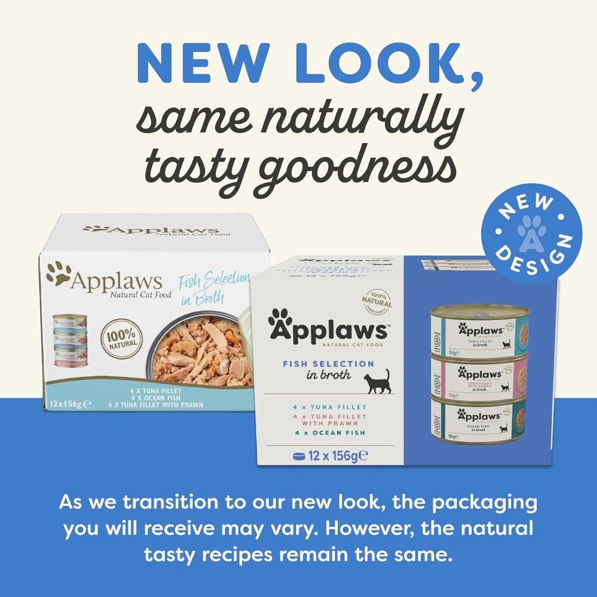 Applaws Fish Selection Multipack in Broth Cat Wet Food 12x156g -