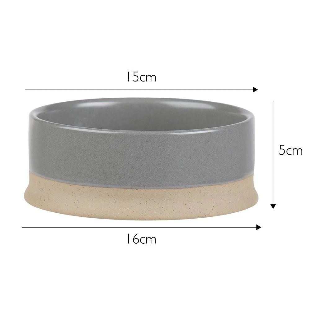 Scruffs Scandi Non-Tip Dog Bowl - Grey 16cm