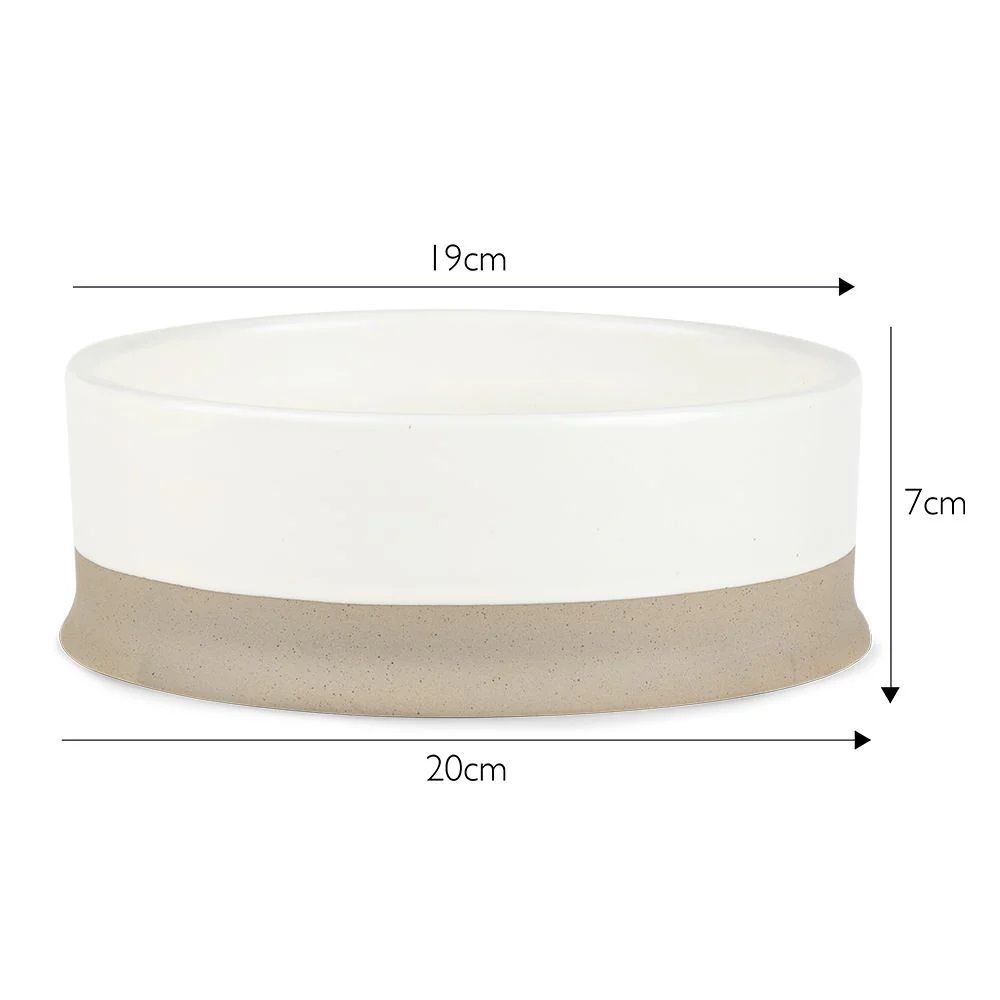 Scruffs Scandi Non-Tip Dog Bowl - Cream 20cm