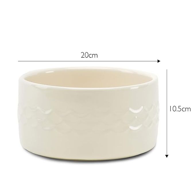 Scruffs Icon Water Dog Bowl - Cream 20cm