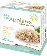 Thumbnail for Applaws Mixed Jelly Selection Adult Wet Cat Food 8 x 70g Pouch - 70G
