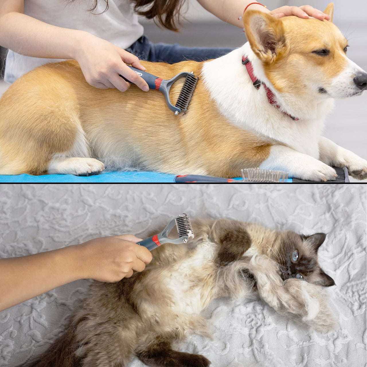 Dual Head Dematting Comb 17 Teeth for Dogs & Cats