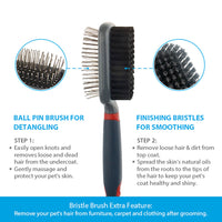 Thumbnail for Double-Sided Brush Nylon Bristles & Pins for Dogs and Cats