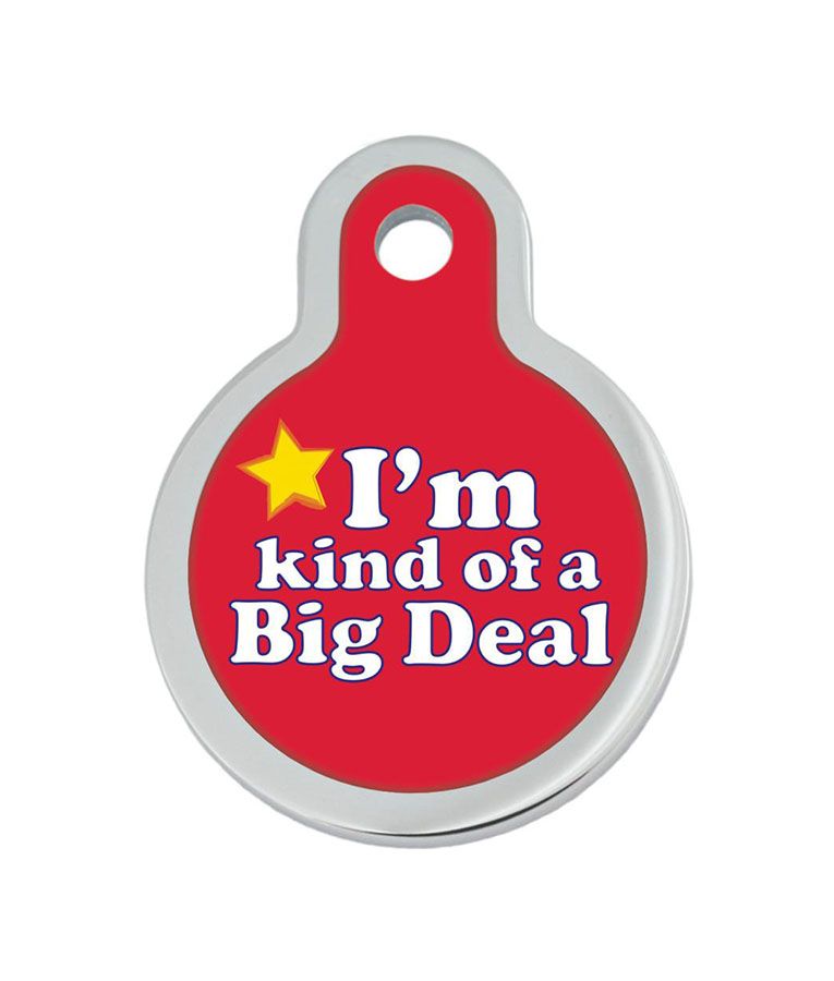 ID Tag Circle Small Raised Edge I'm Kind of a Big Deal  - Small