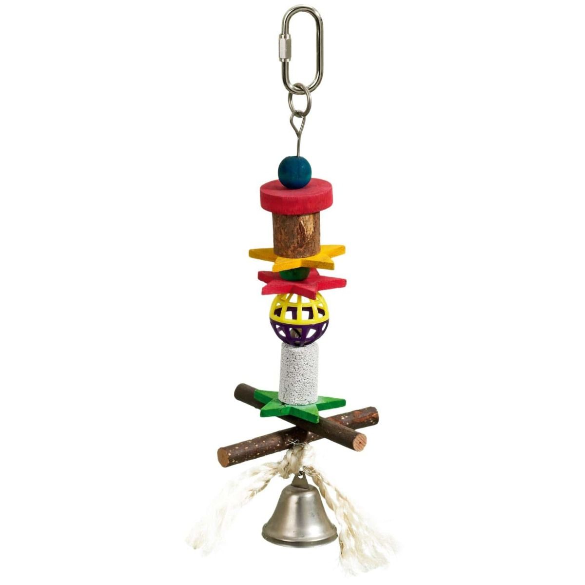 Flamingo Lava-Wood-Bell Bird Toy  - 32CM