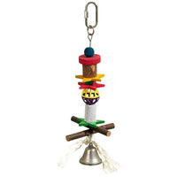 Thumbnail for Flamingo Lava-Wood-Bell Bird Toy  - 32CM