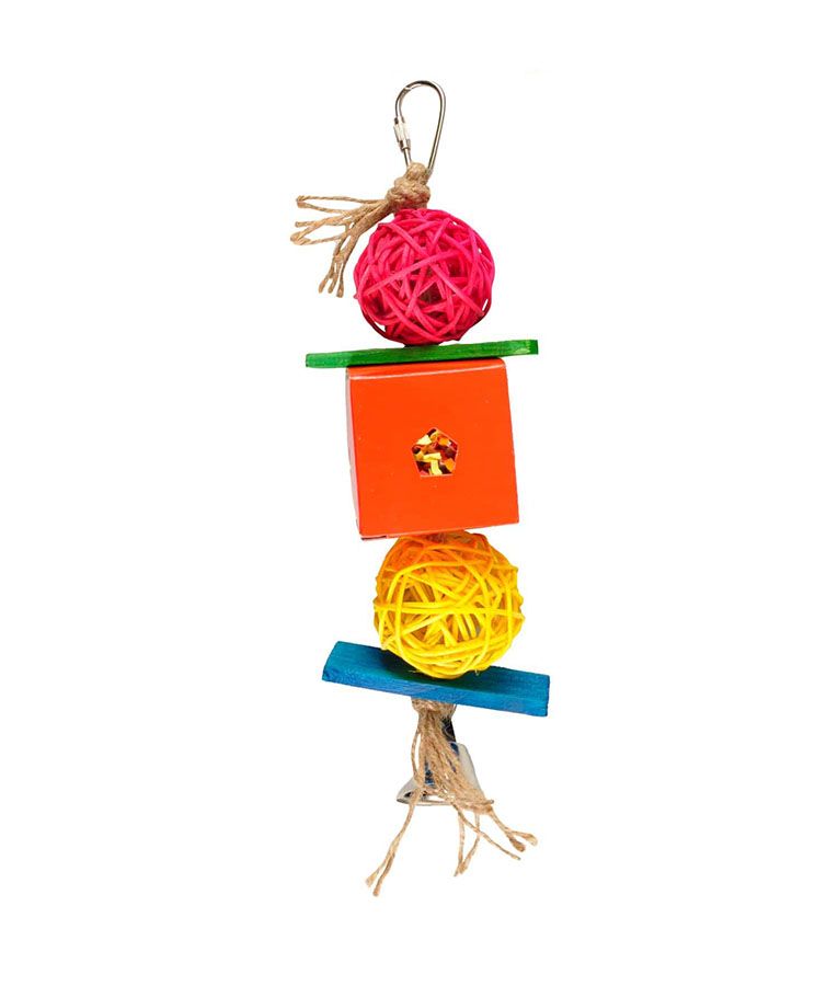 Flamingo Papyr Cage Hanger Bird Toy - 36CM