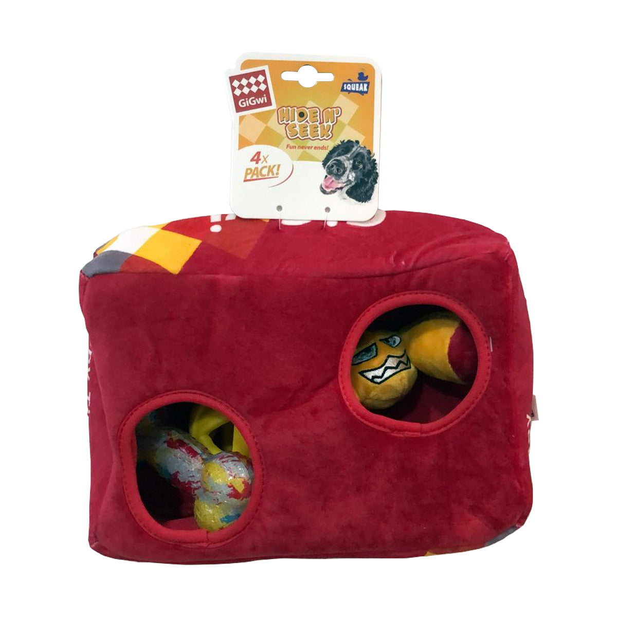 Hide N Seek G-Box with Plush Toy, Breezy Ball  & TPR Bone inside